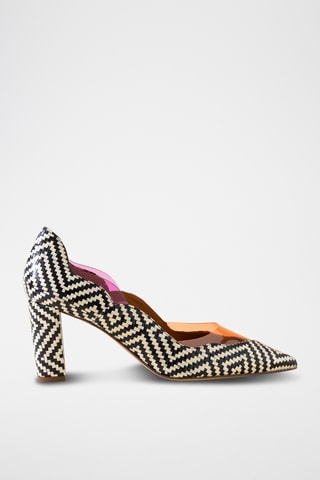 Escarpins en cuir - Noir et blanc