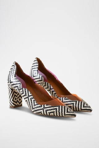 Escarpins en cuir - Noir et blanc