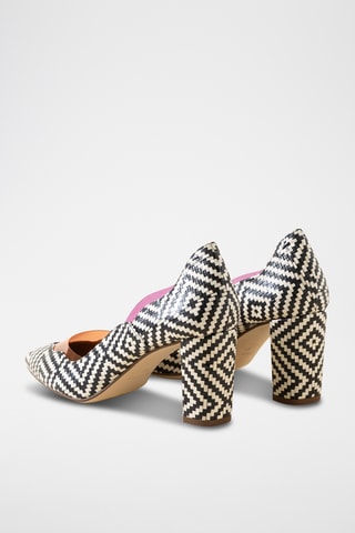 Escarpins en cuir - Noir et blanc