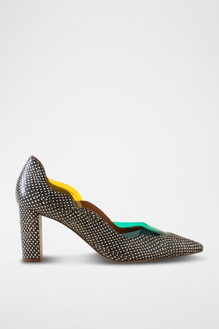 Escarpins en cuir - Noir et blanc