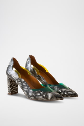 Escarpins en cuir - Noir et blanc