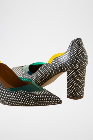 Escarpins en cuir - Noir et blanc