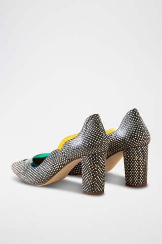 Escarpins en cuir - Noir et blanc