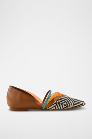 Leren Mary Janes - Zwart en wit
