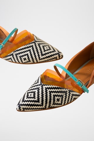 Leren Mary Janes - Zwart en wit
