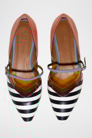 Leren Mary Janes - Zwart en wit