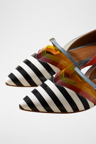 Leren Mary Janes - Zwart en wit