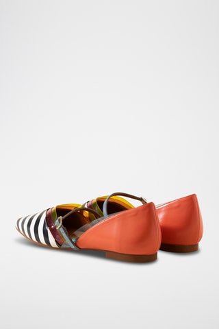 Leren Mary Janes - Zwart en wit