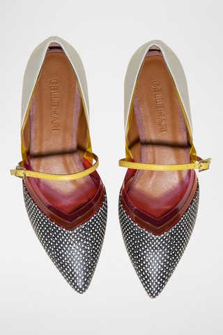 Leren Mary Janes - Zwart en wit