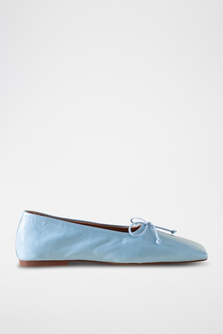 Leren Ballerina's - Hemelsblauw