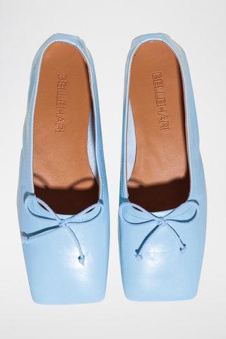 Leren Ballerina's - Hemelsblauw