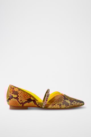 Leren Mary Janes - Mosterdgeel