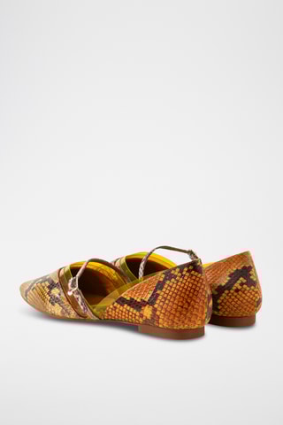 Leren Mary Janes - Mosterdgeel