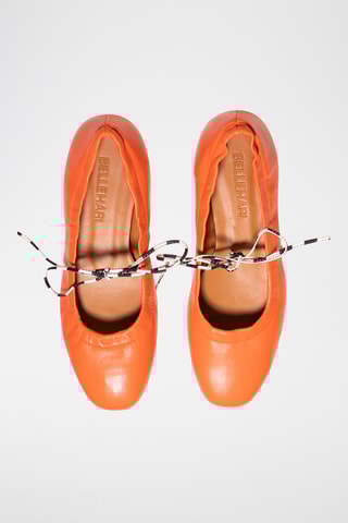 Leren Ballerina's - Oranje