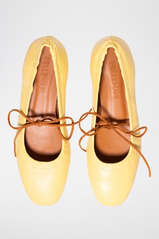 Leren Ballerina's - Geel