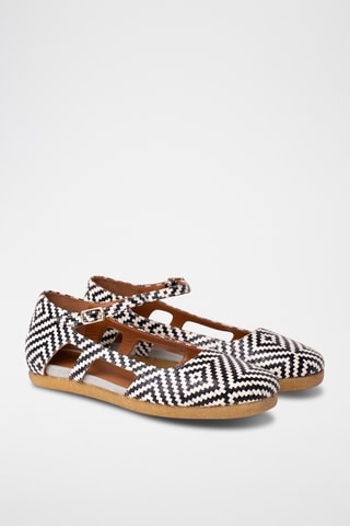 Leren Mary Janes - Zwart en wit