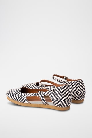 Leren Mary Janes - Zwart en wit