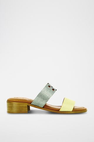 Leren Muiltjes met Hak - Beige