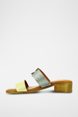 Leren Muiltjes met Hak - Beige