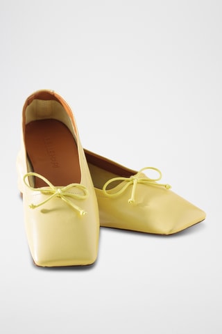 Leren Ballerina's - Geel