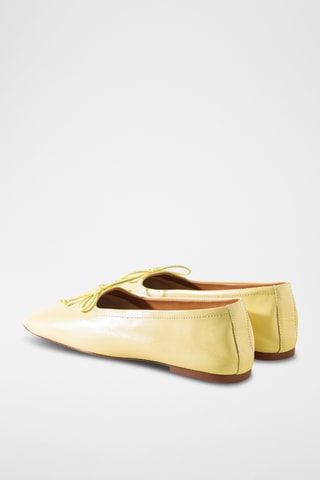 Leren Ballerina's - Geel