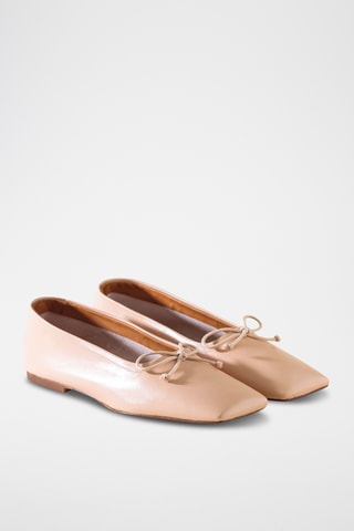 Leren Ballerina’s - Roze 