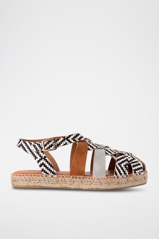 Leren Sandalen - Zwart en wit