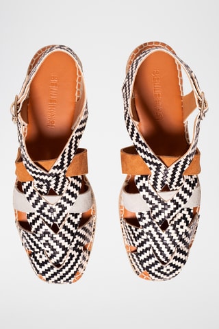 Leren Sandalen - Zwart en wit