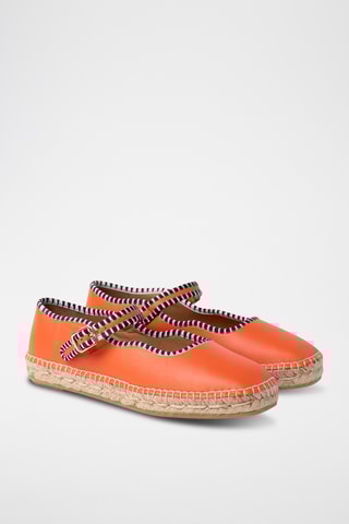 Leren Mary Janes - Oranje