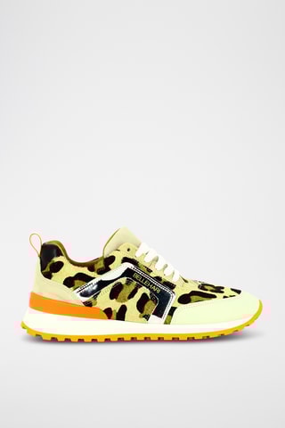 Leren Sneakers - Ecru en zwart