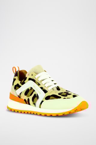 Leren Sneakers - Ecru en zwart