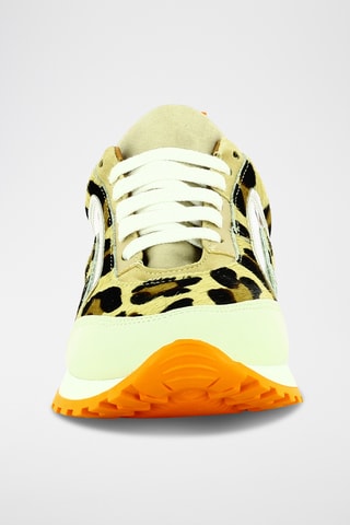 Leren Sneakers - Ecru en zwart