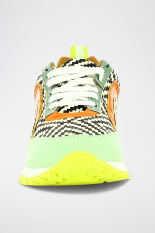 Leren Sneakers - Lichtgroen en zwart