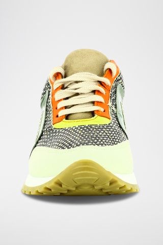 Leren Sneakers - Lichtgroen en zwart