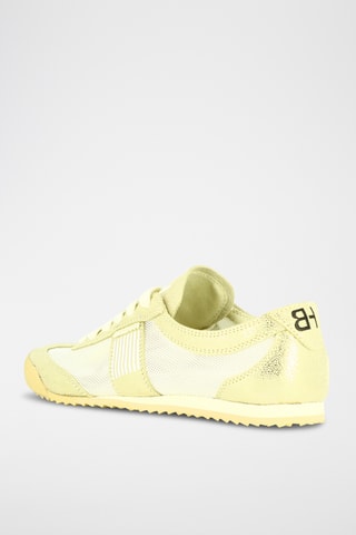 Nubuck Sneakers - Ecru en goudkleurig