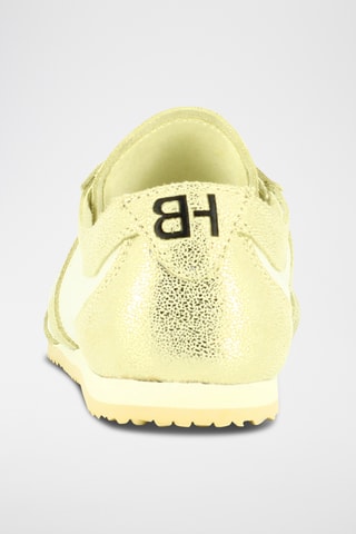 Nubuck Sneakers - Ecru en goudkleurig