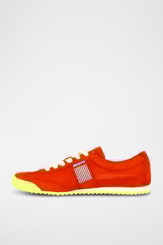 Nubuck Sneakers- Koraalrood