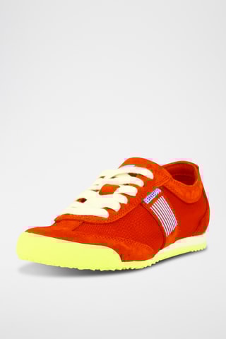 Nubuck Sneakers- Koraalrood