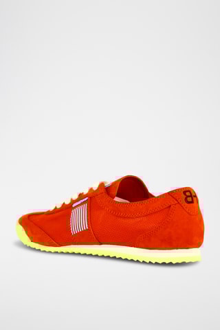 Nubuck Sneakers- Koraalrood