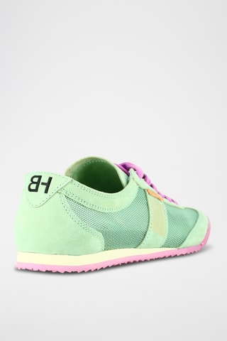 Nubuck Sneakers - Zeegroen