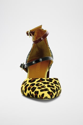 Escarpins en cuir - Noir et jaune