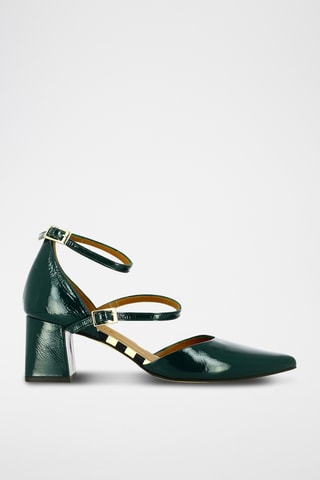 Escarpins en cuir verni - Vert foncé