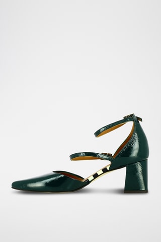 Escarpins en cuir verni - Vert foncé