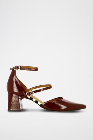 Escarpins en cuir verni - Marron