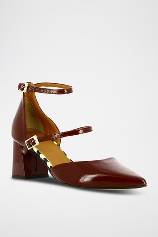 Escarpins en cuir verni - Marron