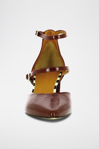 Escarpins en cuir verni - Marron