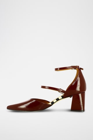 Escarpins en cuir verni - Marron