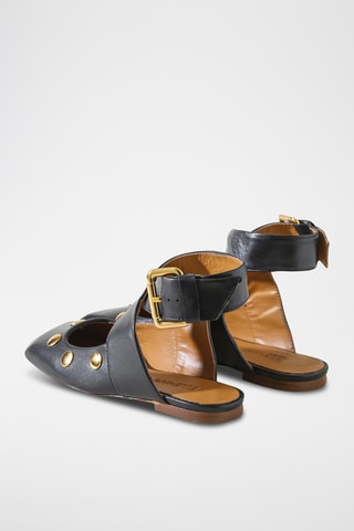 Leren Mary Janes - Zwart