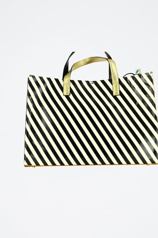 Leren Handtas - Wit en Zwart