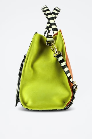 Leren Handtas en Clutch - Wit en Zwart